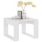 Mesa auxiliar de madera contrachapada blanco 50x50x35 cm