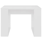 Mesa auxiliar de madera contrachapada blanco 50x50x35 cm