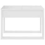 Mesa auxiliar de madera contrachapada blanco 50x50x35 cm
