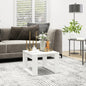 Mesa auxiliar de madera contrachapada blanco 50x50x35 cm