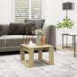 Mesa auxiliar de madera contrachapada blanco 50x50x35 cm