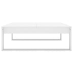 Mesa de centro madera contrachapada blanco 100x100x35 cm