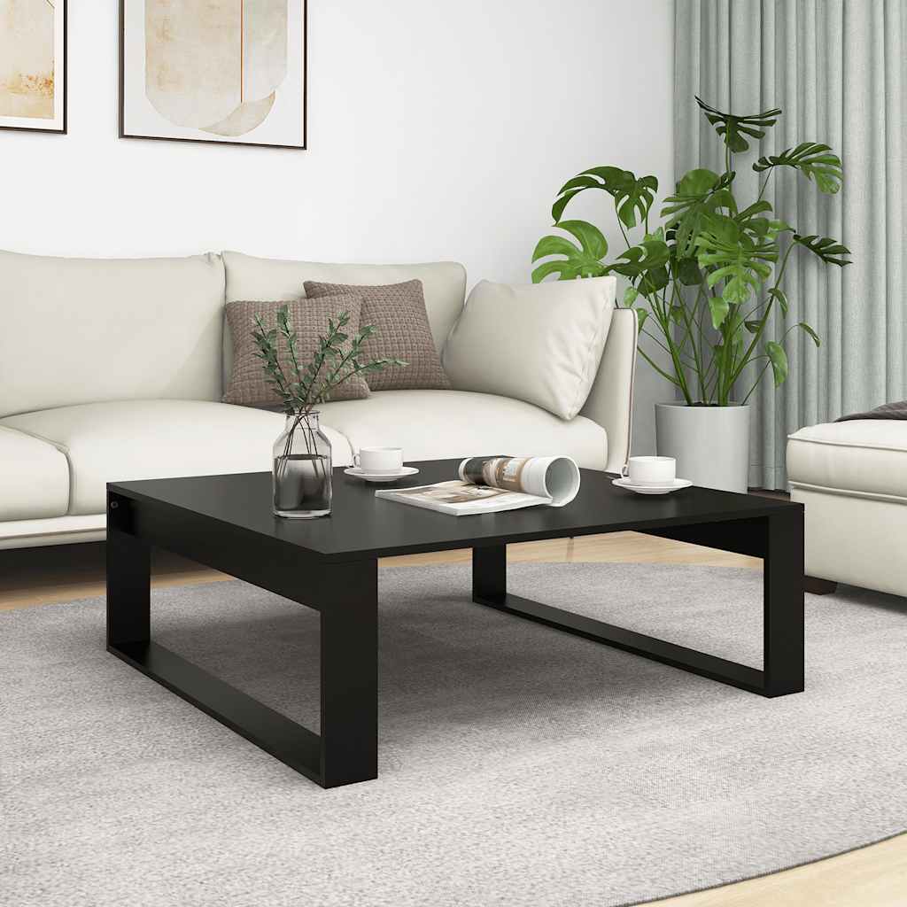 Mesa de centro madera contrachapada blanco 100x100x35 cm
