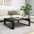Mesa de centro madera contrachapada blanco 100x100x35 cm