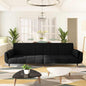 2-seater sofa bed with two burgundy velvet pillows