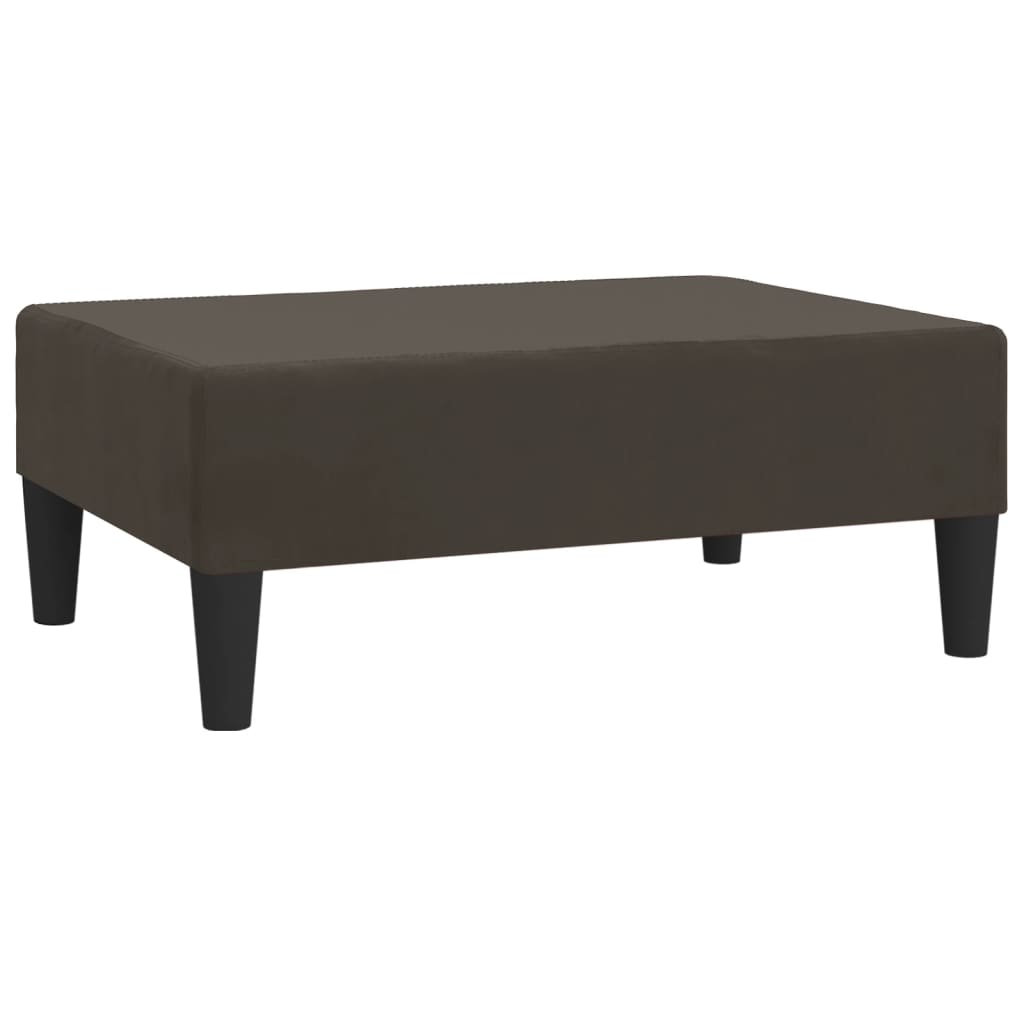 Taburete de terciopelo gris oscuro 78x56x32 cm