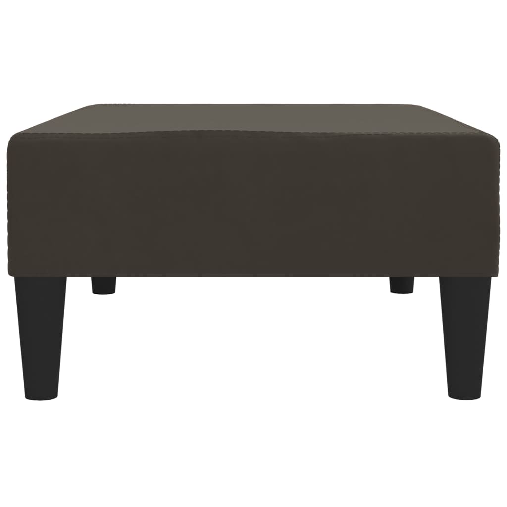 Taburete de terciopelo gris oscuro 78x56x32 cm