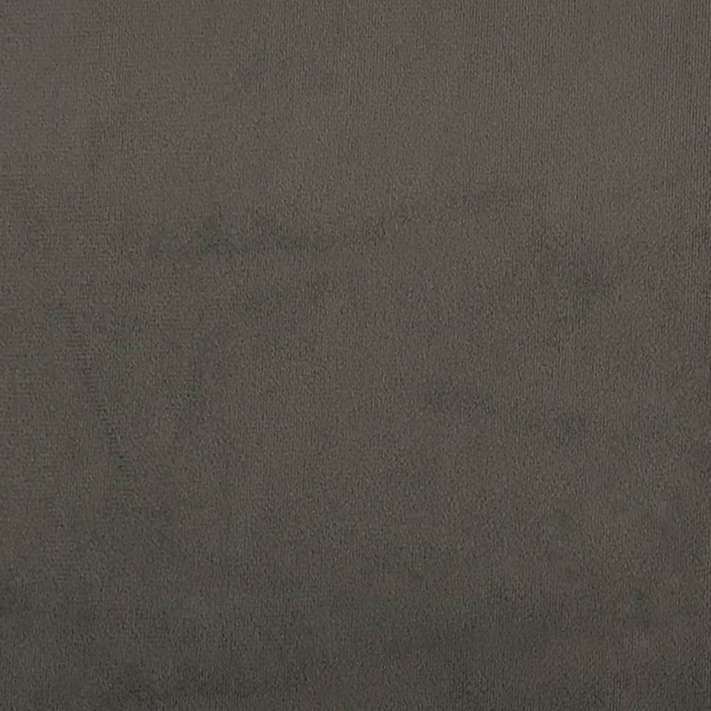 Taburete de terciopelo gris oscuro 78x56x32 cm