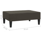 Taburete de terciopelo gris oscuro 78x56x32 cm