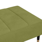 Reposapiés de terciopelo verde claro 78x56x32 cm