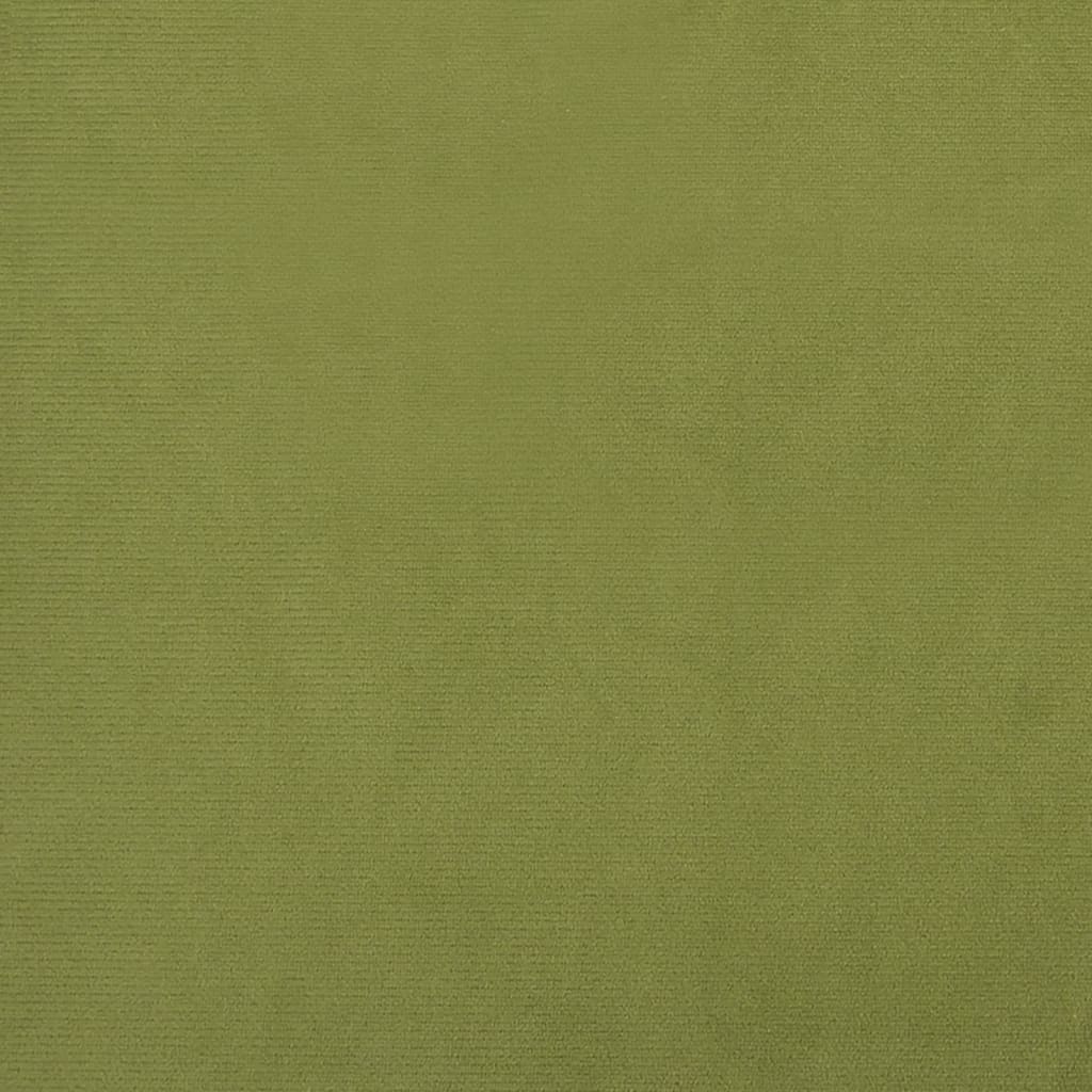 Reposapiés de terciopelo verde claro 78x56x32 cm