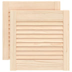 Puerta de armario de lamas 2 uds madera de pino 39,5x39,4 cm