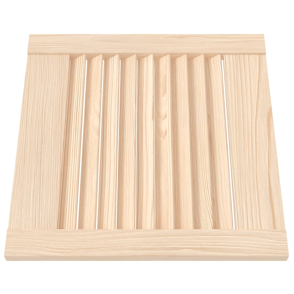 Puerta de armario de lamas 2 uds madera de pino 39,5x39,4 cm