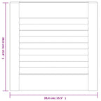 Puerta de armario de lamas 2 uds madera de pino 39,5x39,4 cm