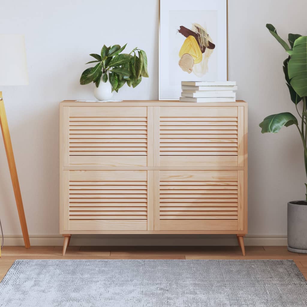 Puerta de armario de lamas 2 uds madera de pino 39,5x39,4 cm