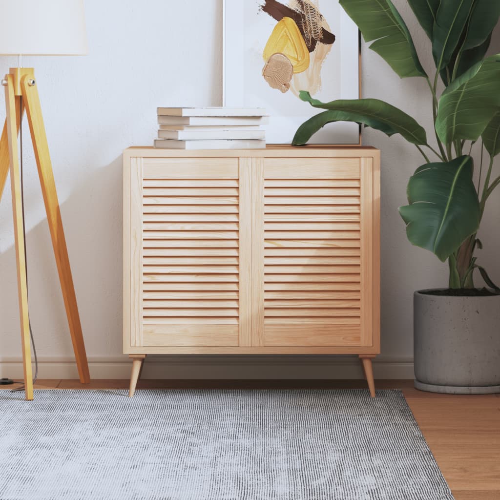 Puerta de armario de lamas 2 uds madera de pino 39,5x39,4 cm