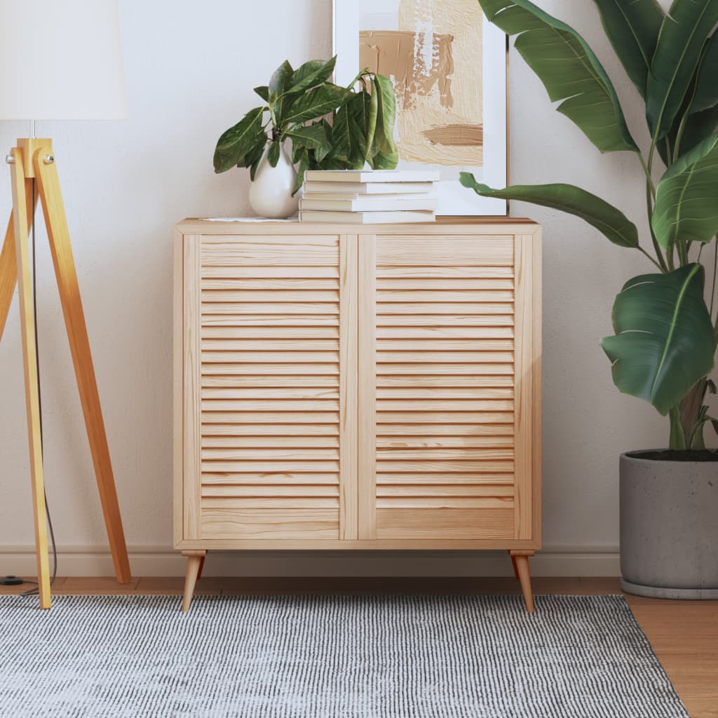 Puerta de armario de lamas 2 uds madera de pino 39,5x39,4 cm