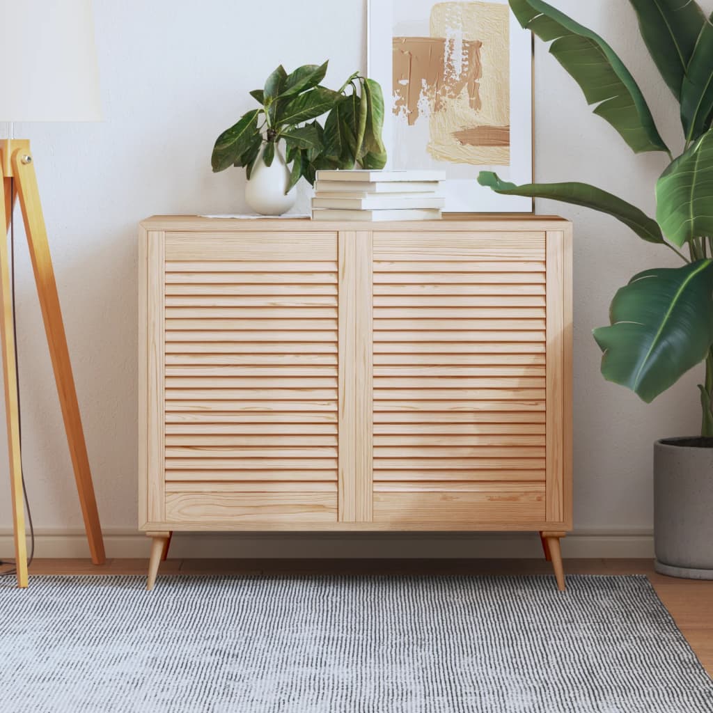 Puerta de armario de lamas 2 uds madera de pino 39,5x39,4 cm