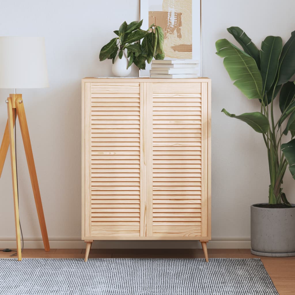 Puerta de armario de lamas 2 uds madera de pino 39,5x39,4 cm