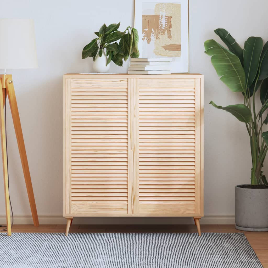Puerta de armario de lamas 2 uds madera de pino 39,5x39,4 cm