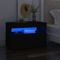 Mesitas de noche LED 2 uds contrachapada hormigón 60x35x40 cm