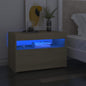 LED Bedside Cabinets 2 pcs Sonoma Oak 60x35x40 cm