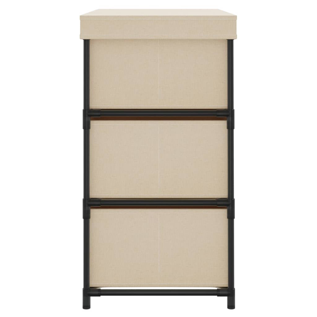 Armario almacenamiento con 6 cajones acero crema 55x29x55 cm