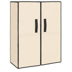 Zapatero de tela crema 60x28x90 cm