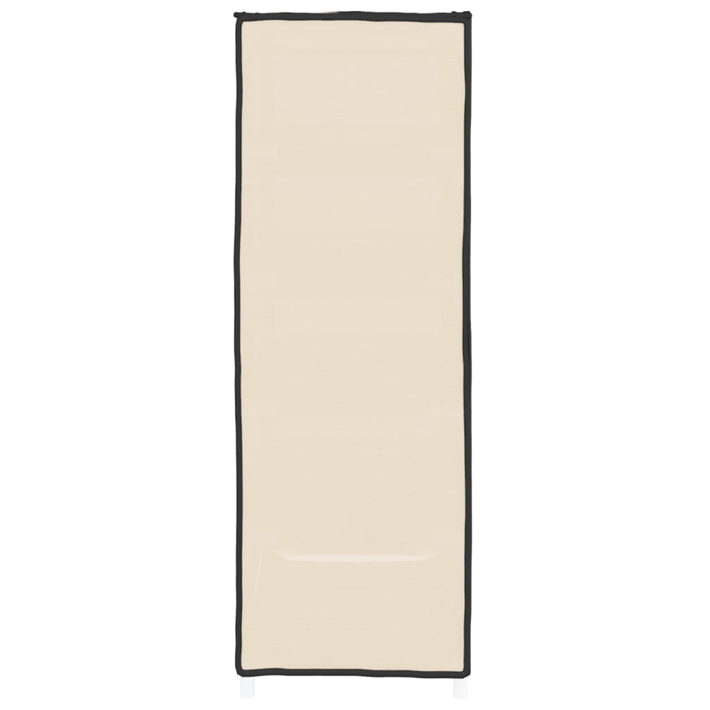 Zapatero de tela crema 60x28x90 cm