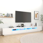Mueble para TV con luces LED blanco 100x30x30 cm