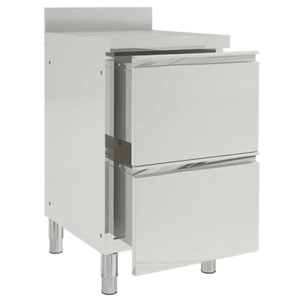 Armario de cocina comercial con 2 cajones 50x60x96 cm