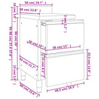 Armario de cocina comercial con 2 cajones 50x60x96 cm