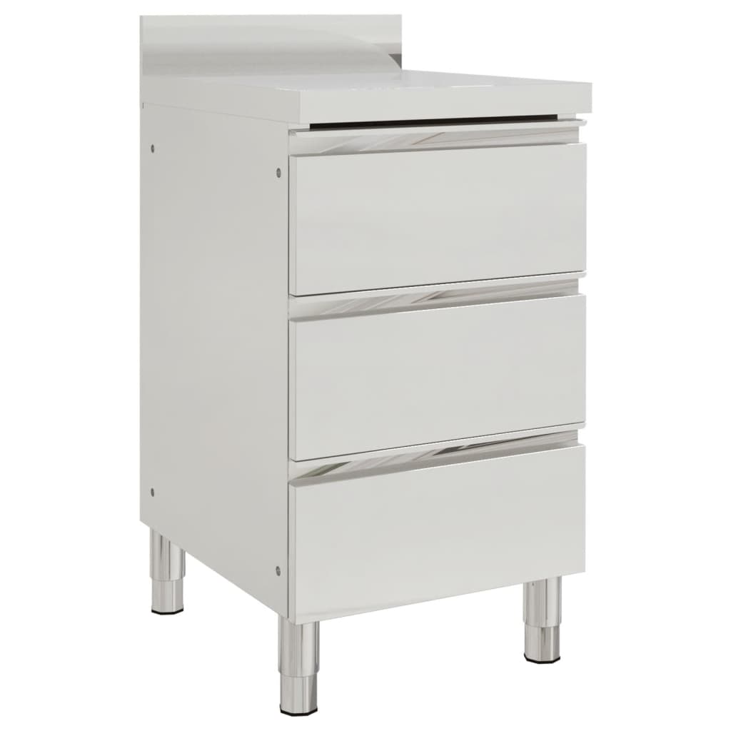 Armario de cocina comercial con 2 cajones 50x60x96 cm