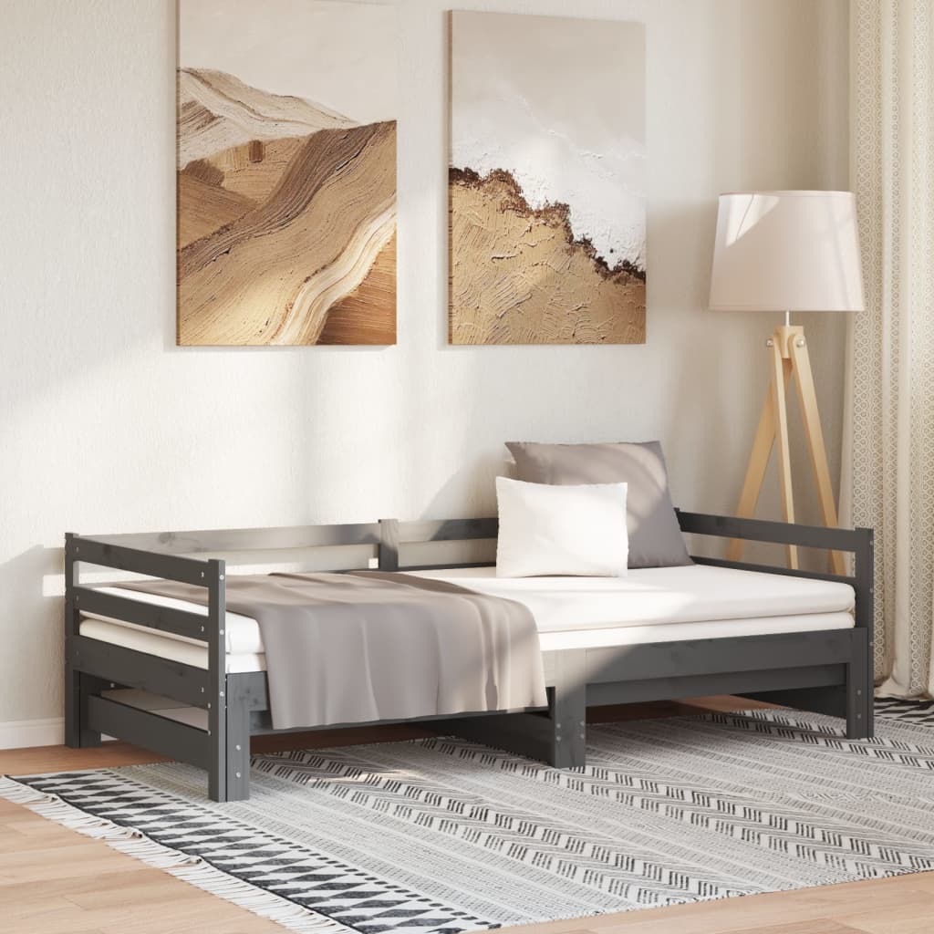 Sofá cama de 3 plazas sin colchón blanco 90x200 cm