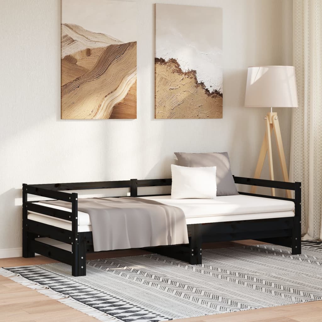 Sofá cama de 3 plazas sin colchón blanco 90x200 cm