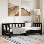Sofá cama de 3 plazas sin colchón blanco 90x200 cm