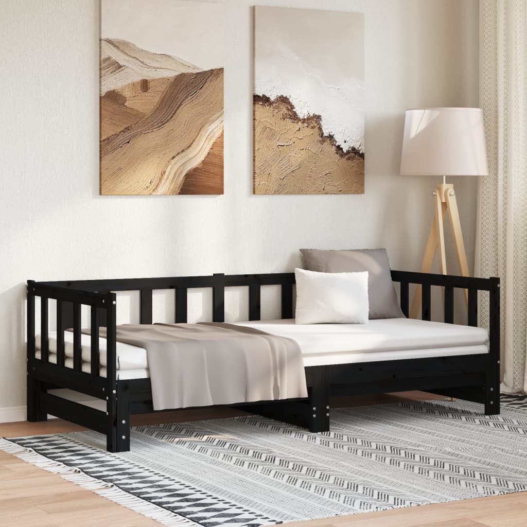 Sofá cama de 3 plazas sin colchón blanco 90x200 cm