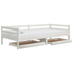 Cajones para sofá cama 2 piezas blanco madera maciza de pino