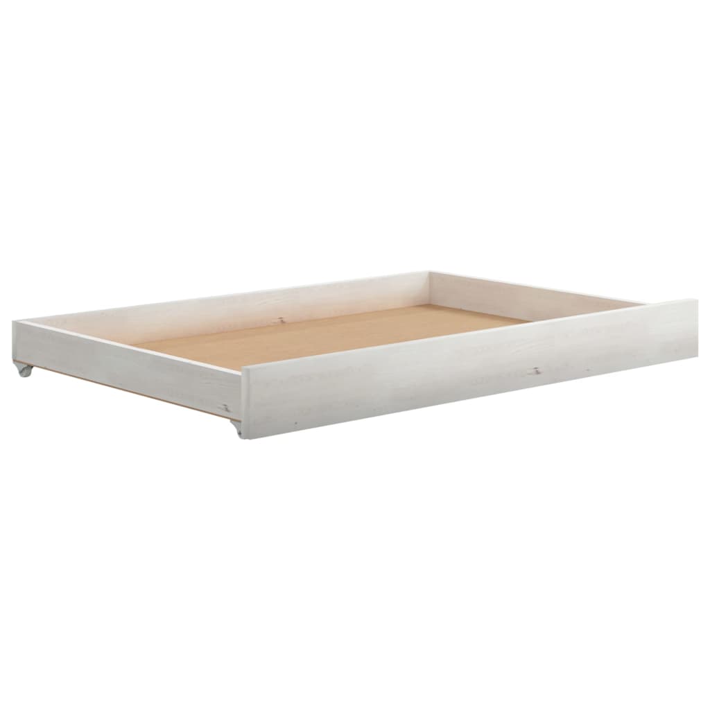 Cajones para sofá cama 2 piezas blanco madera maciza de pino