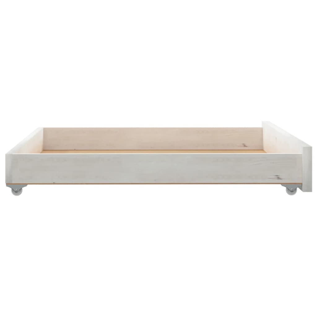 Cajones para sofá cama 2 piezas blanco madera maciza de pino