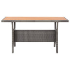 Mesa de jardín de madera maciza de acacia gris 120x70x66 cm