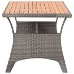 Mesa de jardín de madera maciza de acacia gris 120x70x66 cm