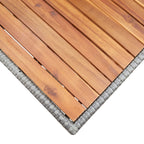 Mesa de jardín de madera maciza de acacia gris 120x70x66 cm