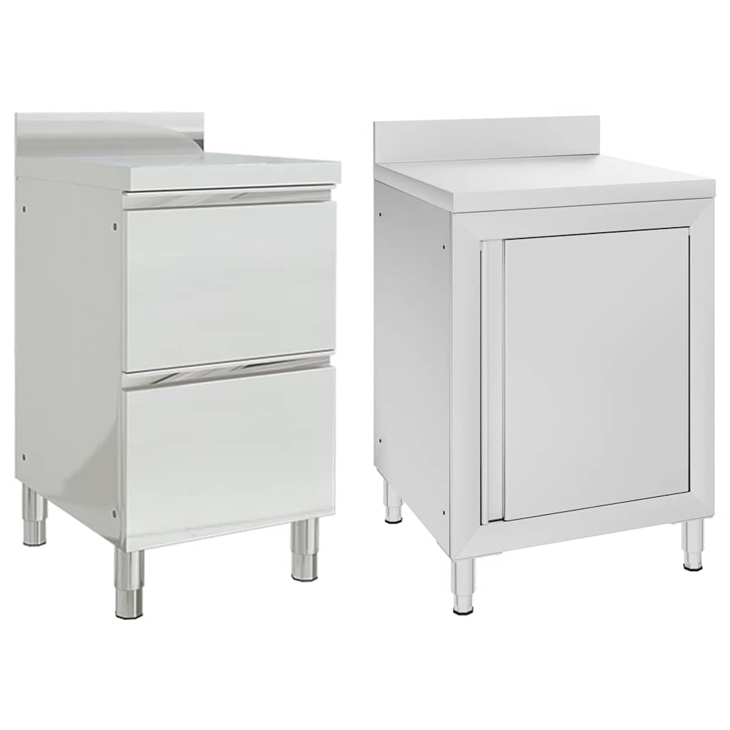 Armario de cocina comercial con 2 cajones 50x60x96 cm