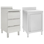 Armario de cocina comercial con 2 cajones 50x60x96 cm