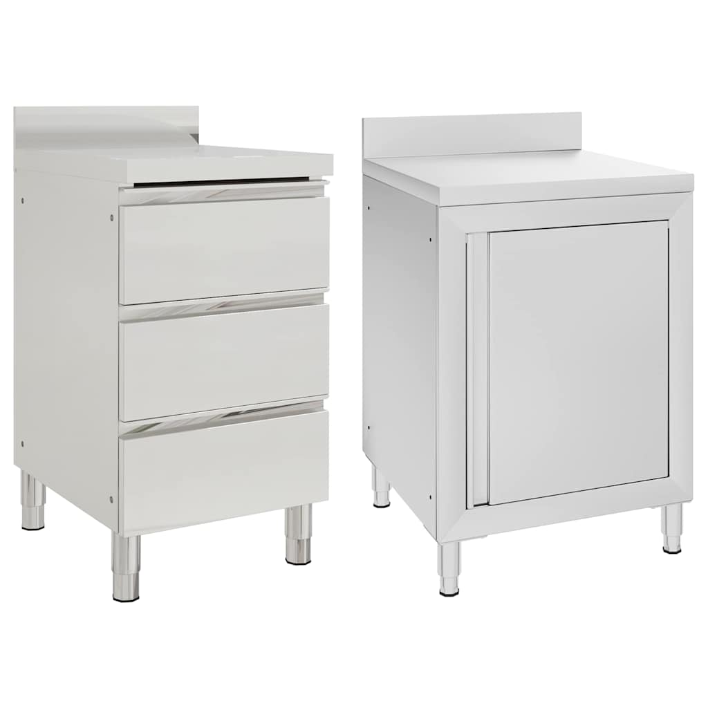Armario de cocina comercial con 2 cajones 50x60x96 cm