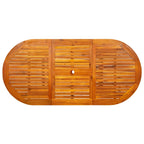 Mesa de comedor jardín madera maciza acacia (120-170)x80x75 cm