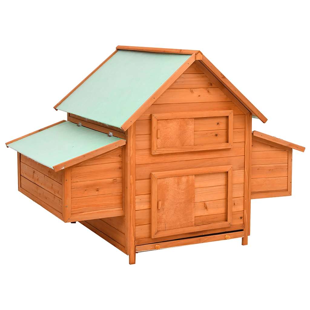 Gallinero de madera maciza de abeto rojo 150x96x110 cm