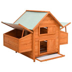 Gallinero de madera maciza de abeto rojo 150x96x110 cm