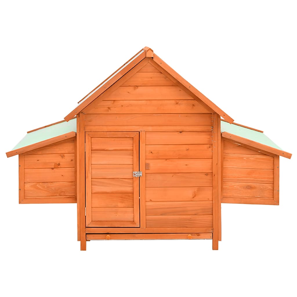 Gallinero de madera maciza de abeto rojo 150x96x110 cm